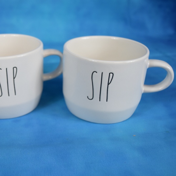 Rae Dunn Wide "SIP" Mug Set of 2 - Picture 3 of 3